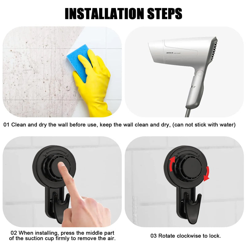 خطاطيف شفط - تثبيت قوي بدون ثقب