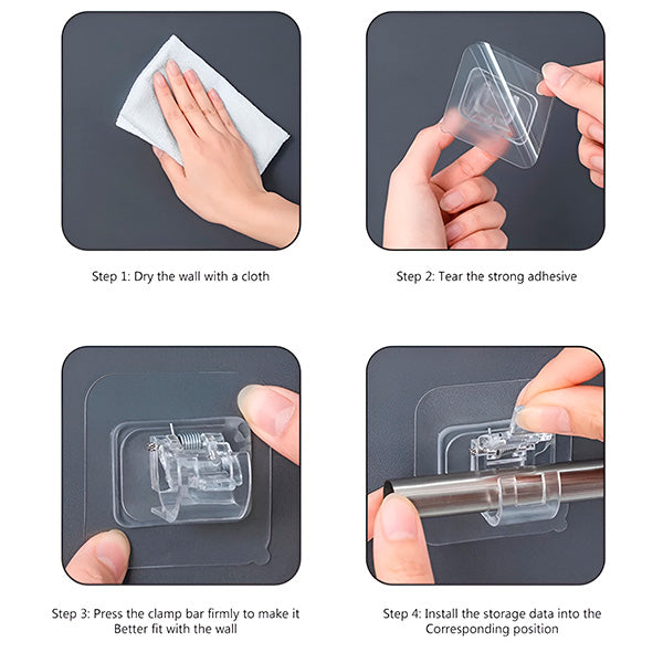 Practical hooks for easy and organized storage (x4)