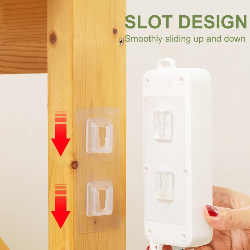 Double-sided adhesive hooks for damage-free hanging 