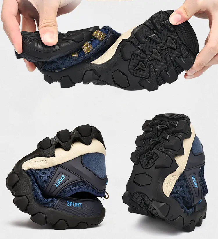 Orthopedic hiking shoes with quick-drying 